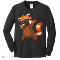 Dabbing Red Panda Wearing Sunglasses Dab Dance Kids Long Sleeve Shirt thumb 0