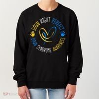 down right perfect down syndrome awareness Women's Sweatshirt thumb 0