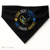 down right perfect down syndrome awareness USA-Made Doggie Bandana thumb 0