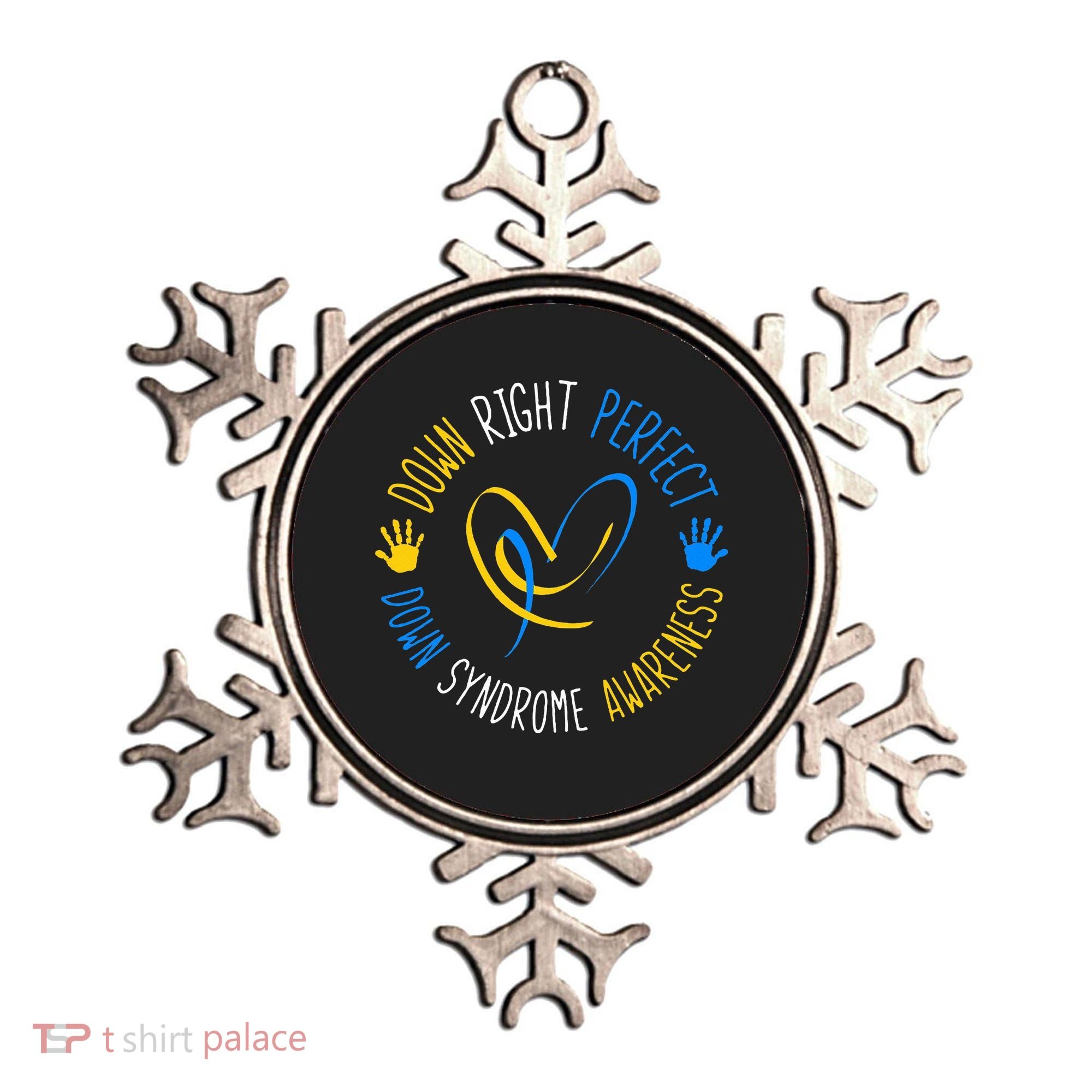down right perfect down syndrome awareness Ornament