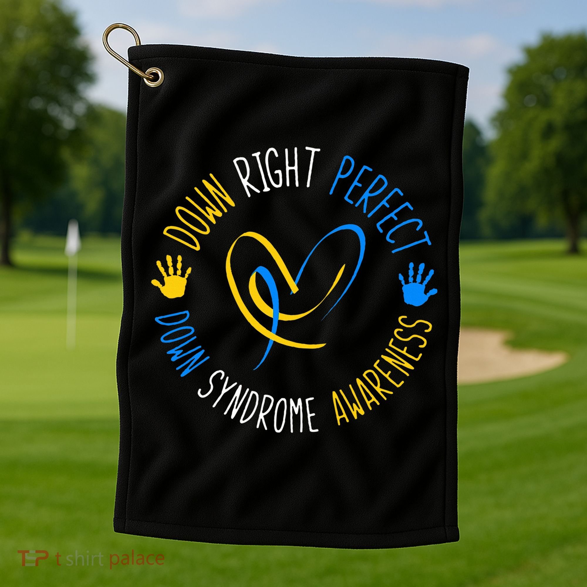 down right perfect down syndrome awareness Golf Towel