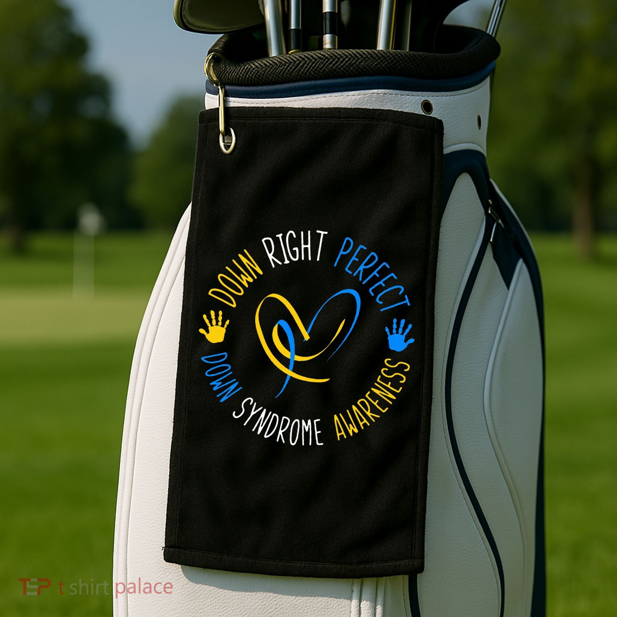 down right perfect down syndrome awareness Golf Towel