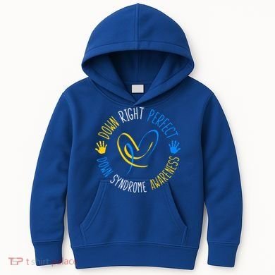 down right perfect down syndrome awareness Kids Hoodie