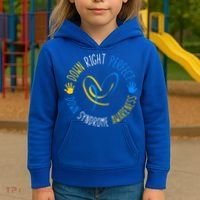 down right perfect down syndrome awareness Kids Hoodie thumb 3