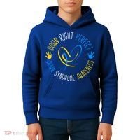 down right perfect down syndrome awareness Kids Hoodie thumb 4
