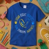 down right perfect down syndrome awareness Kids T-Shirt thumb 3
