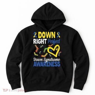 Down Right Perfect Down Syndrome Awareness Heart Sock Hoodie