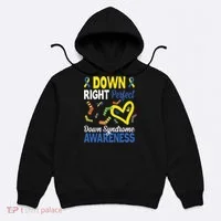 Down Right Perfect Down Syndrome Awareness Heart Sock Hoodie thumb 0