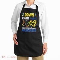 Down Right Perfect Down Syndrome Awareness Heart Sock Apron thumb 2