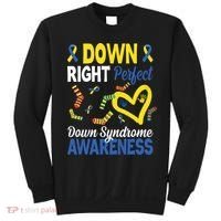 Down Right Perfect Down Syndrome Awareness Heart Sock Sweatshirt thumb 0