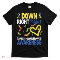 Down Right Perfect Down Syndrome Awareness Heart Sock T-Shirt thumb 0
