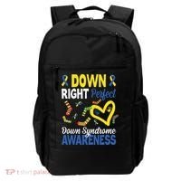 Down Right Perfect Down Syndrome Awareness Heart Sock Backpack thumb 0