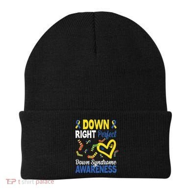 Down Right Perfect Down Syndrome Awareness Heart Sock Beanie