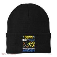 Down Right Perfect Down Syndrome Awareness Heart Sock Beanie thumb 0