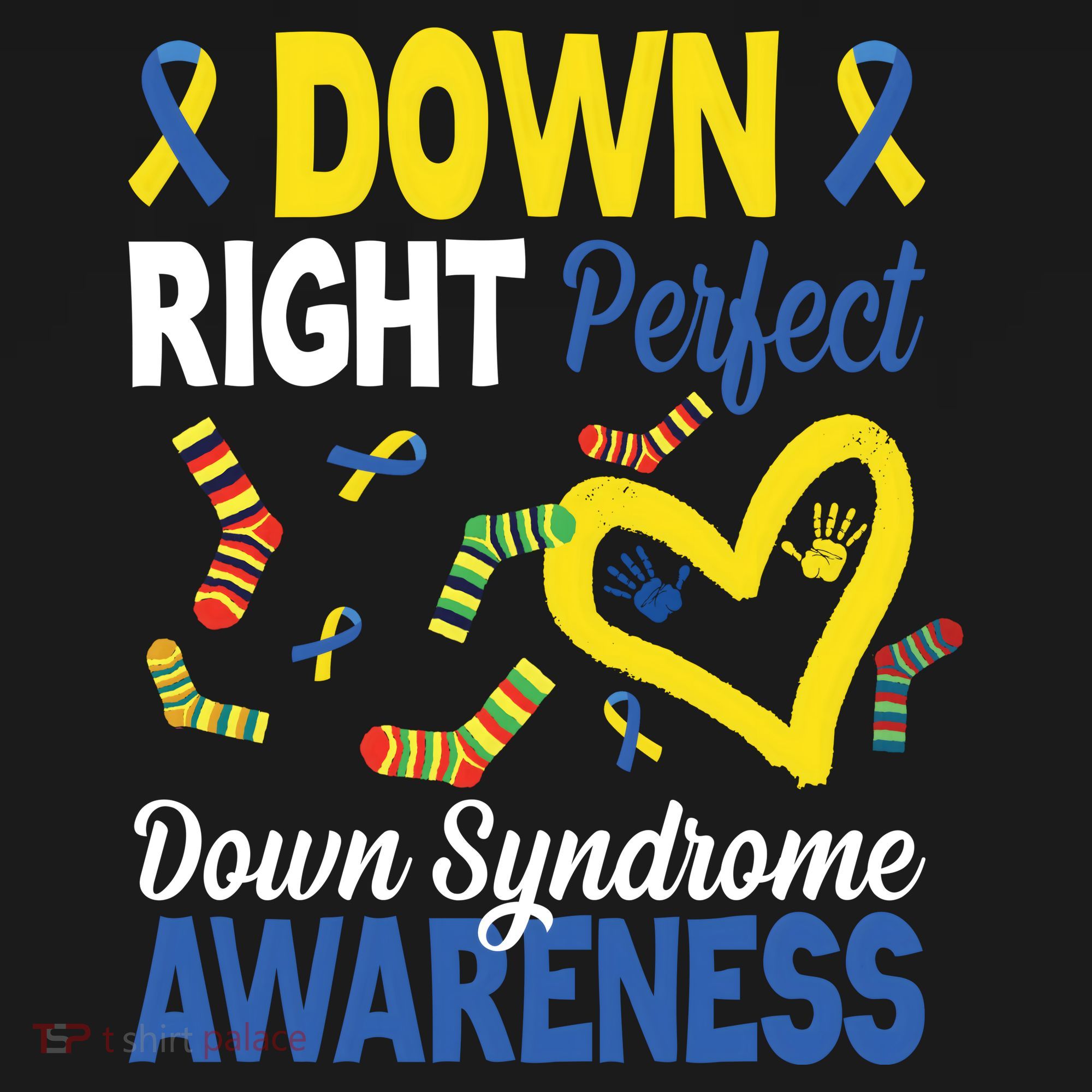 Down Right Perfect Down Syndrome Awareness Heart Sock Coaster