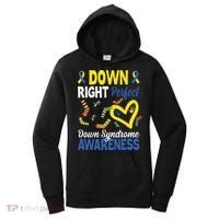 Down Right Perfect Down Syndrome Awareness Heart Sock Women's Hoodie thumb 0