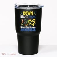 Down Right Perfect Down Syndrome Awareness Heart Sock Tumbler thumb 0