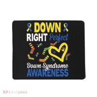 Down Right Perfect Down Syndrome Awareness Heart Sock Mousepad thumb 0