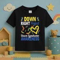 Down Right Perfect Down Syndrome Awareness Heart Sock Toddler T-Shirt thumb 3