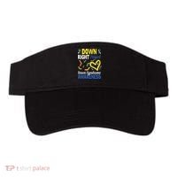 Down Right Perfect Down Syndrome Awareness Heart Sock Visor thumb 0
