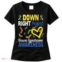 Down Right Perfect Down Syndrome Awareness Heart Sock Women's T-Shirt thumb 0