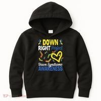 Down Right Perfect Down Syndrome Awareness Heart Sock Kids Hoodie thumb 0