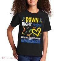 Down Right Perfect Down Syndrome Awareness Heart Sock Kids T-Shirt thumb 2