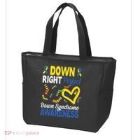Down Right Perfect Down Syndrome Awareness Heart Sock Tote Bag thumb 3