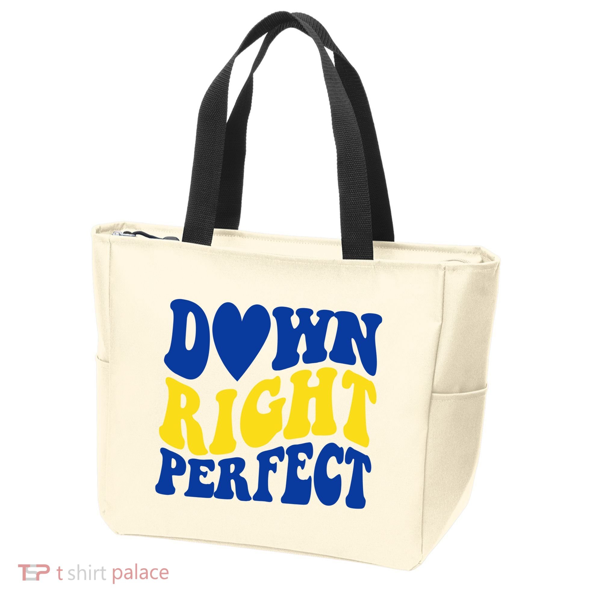 Down Right Perfect Down Syndrome Awareness Tote Bag