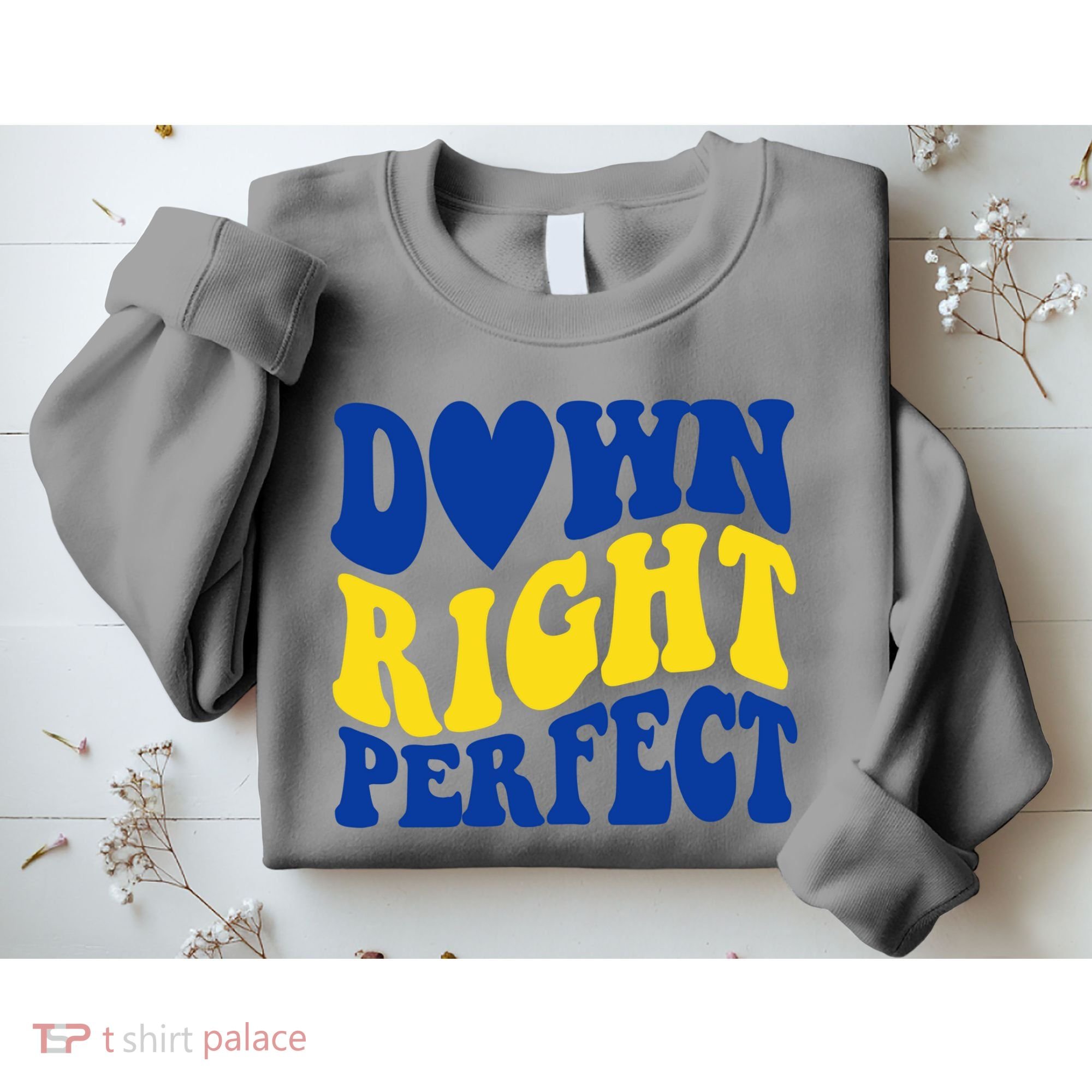 Down Right Perfect Down Syndrome Awareness Sweatshirt