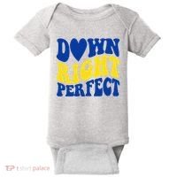 Down Right Perfect Down Syndrome Awareness Baby Bodysuit thumb 0