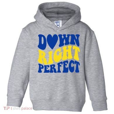 Down Right Perfect Down Syndrome Awareness Toddler Hoodie