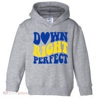 Down Right Perfect Down Syndrome Awareness Toddler Hoodie thumb 0