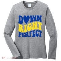 Down Right Perfect Down Syndrome Awareness Women's Long Sleeve Shirt thumb 0