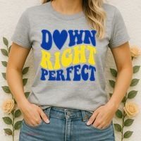 Down Right Perfect Down Syndrome Awareness Women's T-Shirt thumb 2