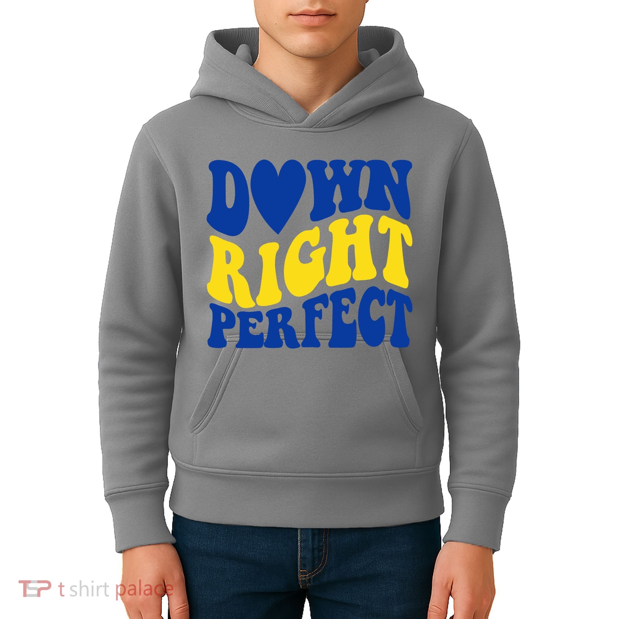 Down Right Perfect Down Syndrome Awareness Kids Hoodie