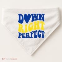 Down Right Perfect Down Syndrome Awareness USA-Made Doggie Bandana thumb 0