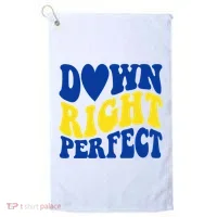 Down Right Perfect Down Syndrome Awareness Golf Towel thumb 0