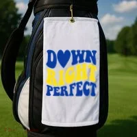 Down Right Perfect Down Syndrome Awareness Golf Towel thumb 2