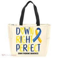 Down Right Perfect Down Syndrome Awareness Tote Bag thumb 0