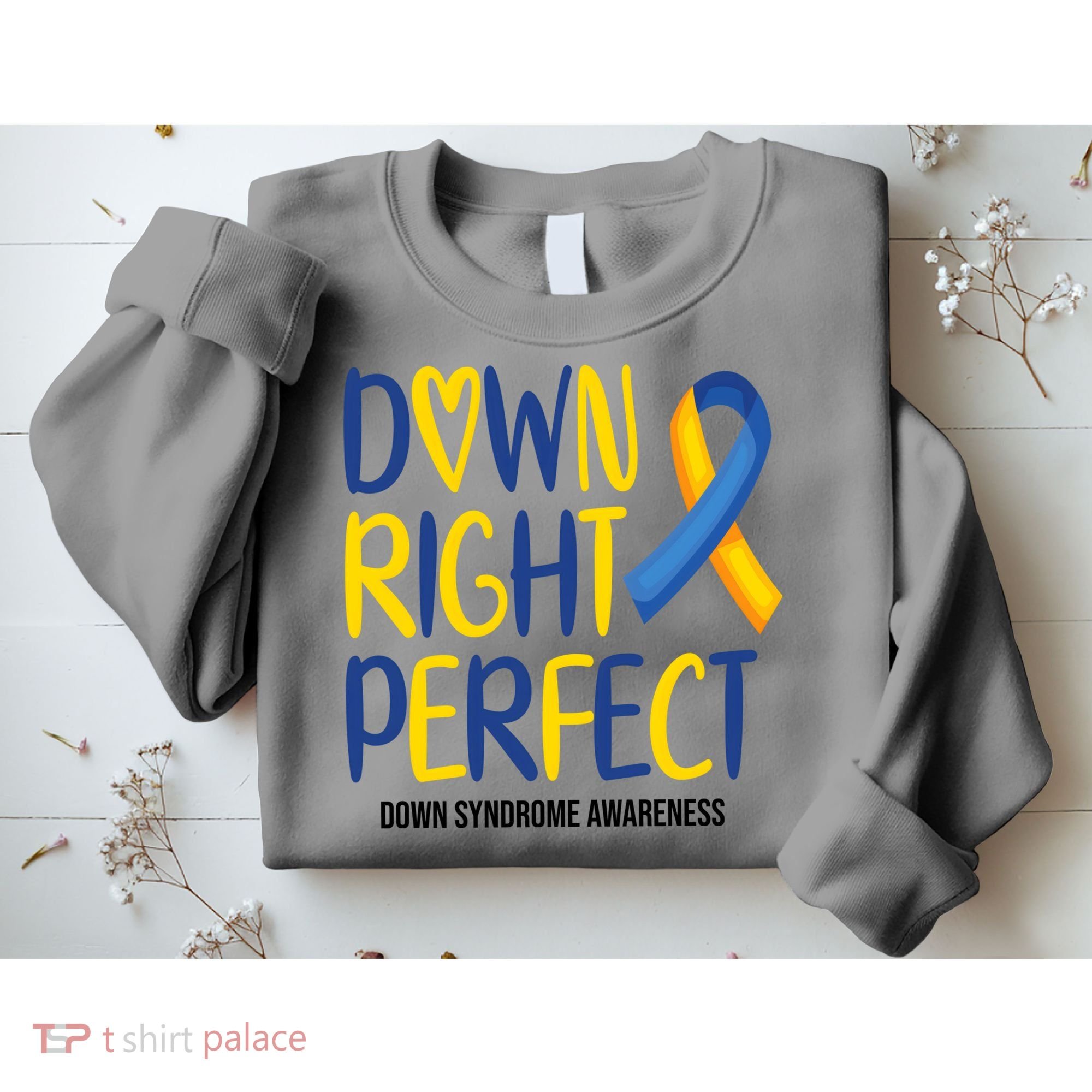 Down Right Perfect Down Syndrome Awareness Sweatshirt