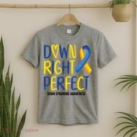 Down Right Perfect Down Syndrome Awareness T-Shirt thumb 2