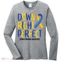 Down Right Perfect Down Syndrome Awareness Women's Long Sleeve Shirt thumb 0