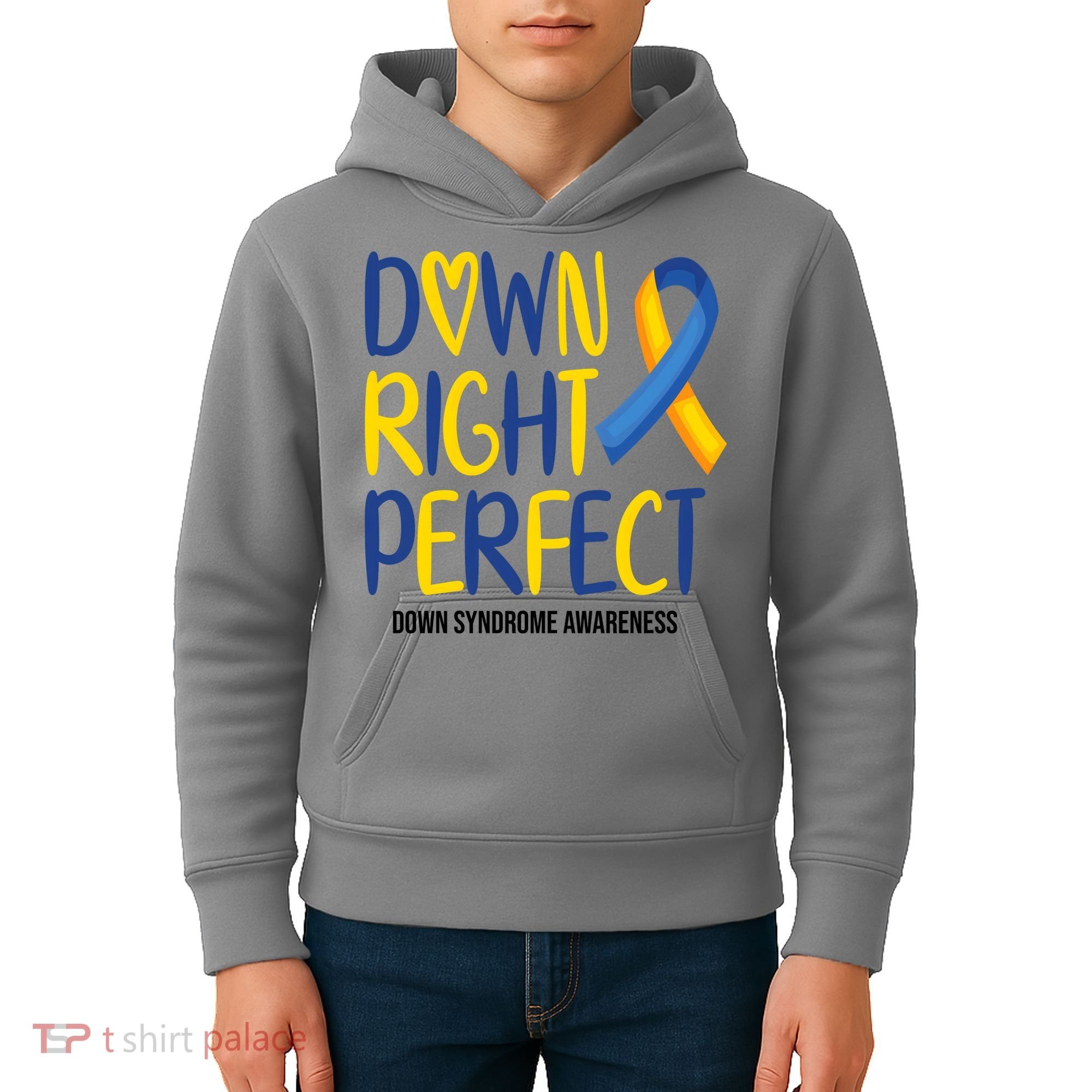 Down Right Perfect Down Syndrome Awareness Kids Hoodie