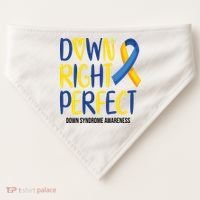 Down Right Perfect Down Syndrome Awareness USA-Made Doggie Bandana thumb 0