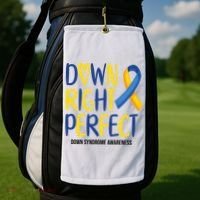 Down Right Perfect Down Syndrome Awareness Golf Towel thumb 2