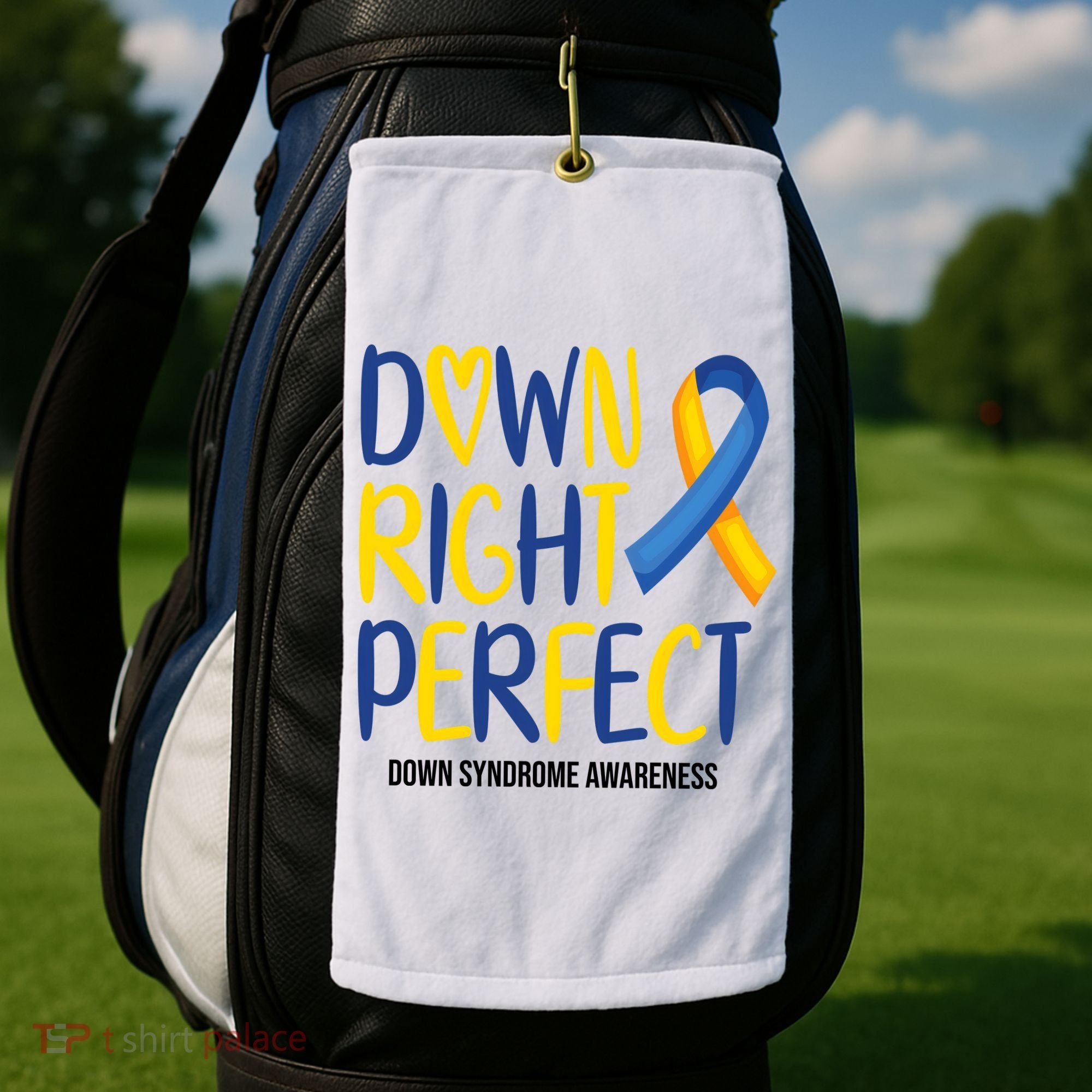 Down Right Perfect Down Syndrome Awareness Golf Towel