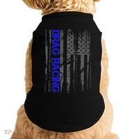 Drag Racer Patriotic American Flag Drag Racing Gift Doggie Tank thumb 0