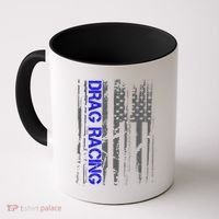 Drag Racer Patriotic American Flag Drag Racing Gift Coffee Mug thumb 0