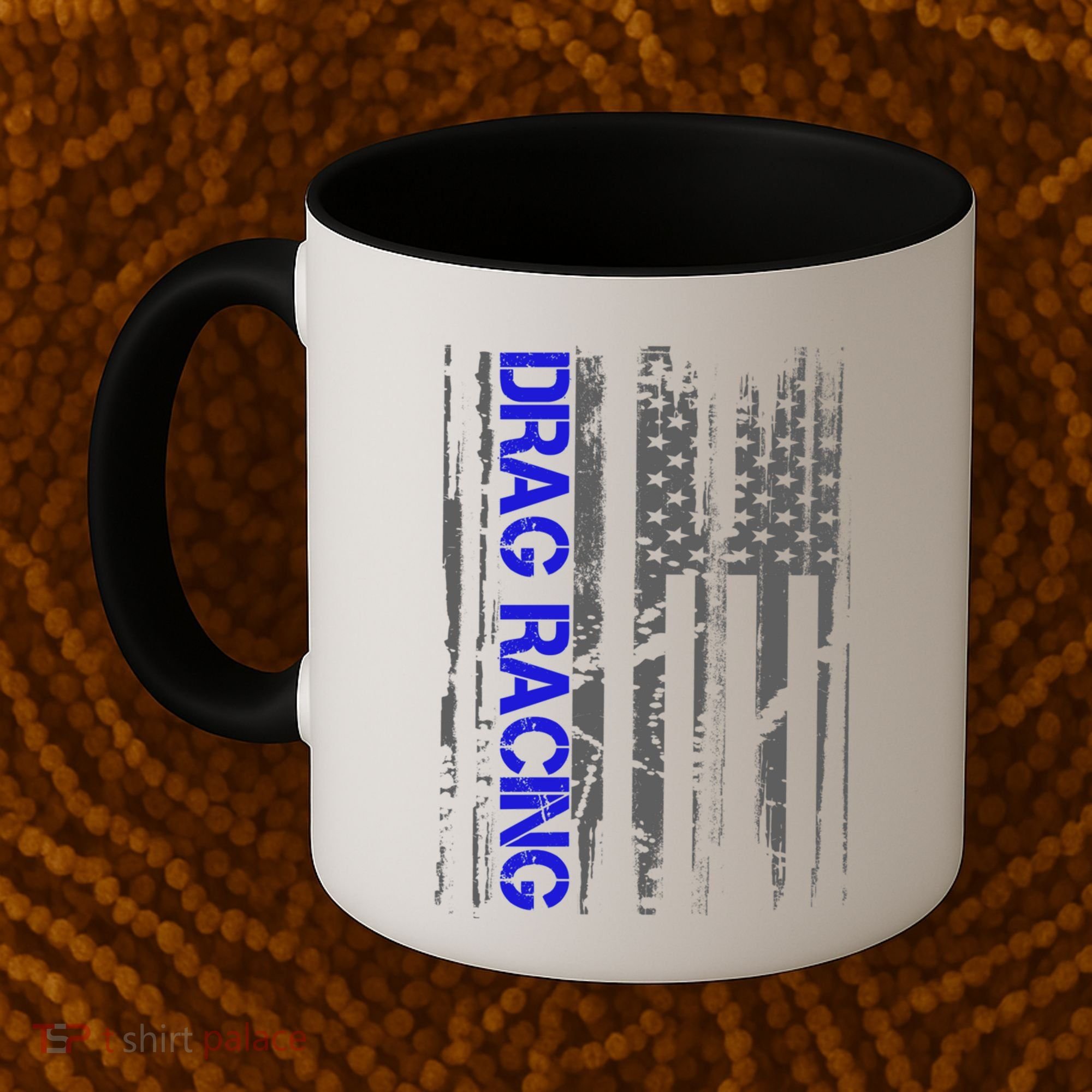 Drag Racer Patriotic American Flag Drag Racing Gift Coffee Mug